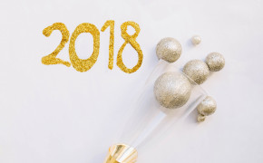 Golden Letter Glitter Happy New Year 2018 Wallpaper 27538