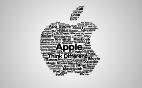 Apple Logo Creative Typography Wallpaper