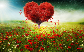 Love Heart Tree Wallpaper