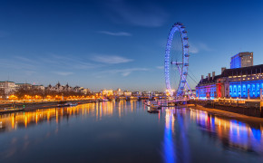 London Eye River Wallpaper