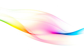 Colourful Wave White Abstract Wallpaper 28538