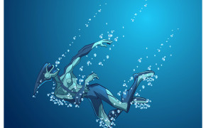Animated Man In Sea Wallpaper 28515
