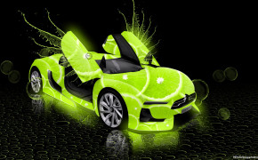Lime Abstract Car Wallpaper 28301