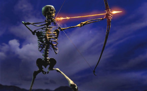 Archery Arrow Skull Wallpaper 02979