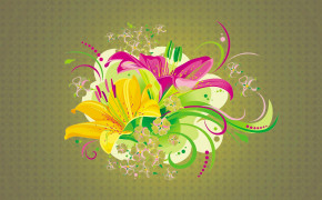 Vector Flower Desktop HD Wallpaper 29360