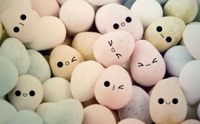 Cute Eggs With Faces Wallpaper 02924