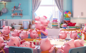 Rosita Domestic Pig Family In Sing 03198