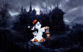 Halloween Ghost Background Wallpaper 34700
