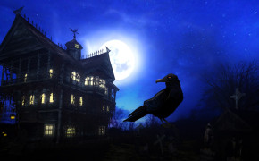 Halloween Crow Background Wallpaper 34685
