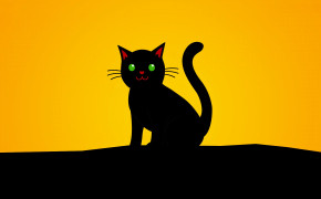 Halloween Black Cat Background HD Wallpaper 34262