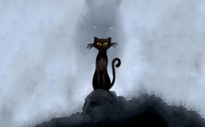Halloween Black Cat HD Background Wallpaper 34675