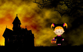 Cute Halloween HD Background Wallpaper 34537