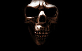 Skull Black Background Wallpaper Full HD 34211