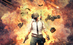 PUBG Player with Explosion Background Wallpaper 43129