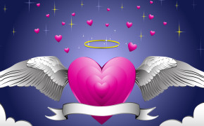 Angel Pink Heart Wallpaper 43061
