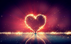 Red Glowing Heart Widescreen Wallpapers 43613