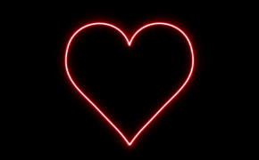 Red Glowing Heart High Definition Wallpaper 43611