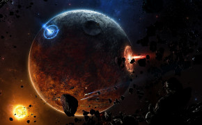 Planet Collision High Definition Wallpaper 43596