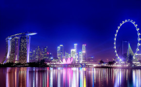 Night Singapore HD Background Wallpaper 43909