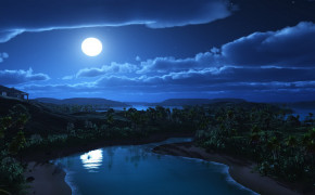 Full Moon Night HD Desktop Wallpaper 43756