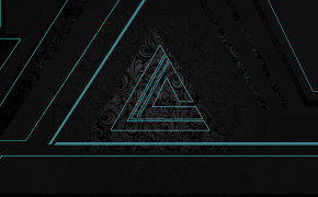Light Blue Black Triangle Wallpaper 44473