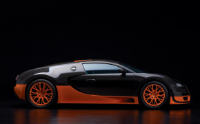 Orange Bugatti Veyron Super Sport Background Wallpaper 44715