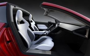 Red Tesla Roadster HD Desktop Wallpaper 44738