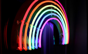 Neon Rainbow Lines Wallpaper 45648