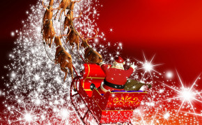 Santa Reindeer Desktop Wallpaper 48069