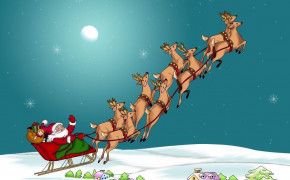 Santa Reindeer Background HD Wallpapers 48063