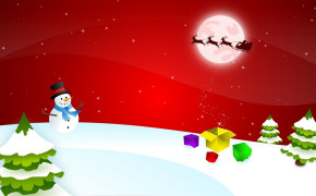 Santa Reindeer HD Desktop Wallpaper 48072