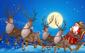 Santa Reindeer Best Wallpaper 48067