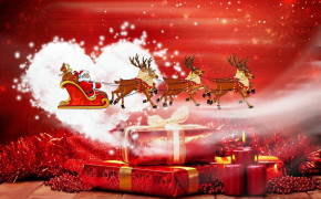 Santa Reindeer Best HD Wallpaper 48066