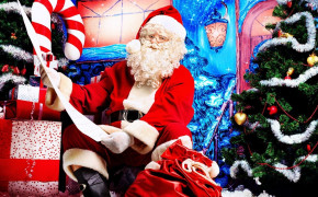Santa With Presents Wallpaper 48086