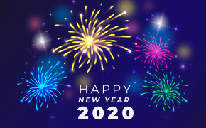 Sparkling New Year 2020 HD Desktop Wallpaper 48757