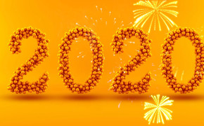 Yellow New Year 2020 HD Desktop Wallpaper 48807