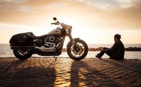 Sunset Harley Davidson Cruiser Bike Wallpaper 48974