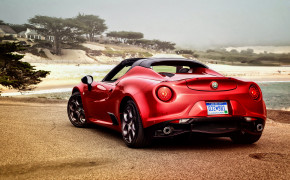 Red Alfa Romeo 4C Background HD Wallpapers 50028