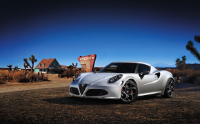 White Alfa Romeo 4C Best HD Wallpaper 50157