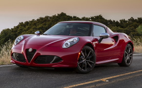 Red Alfa Romeo 4C Background Wallpapers 50030