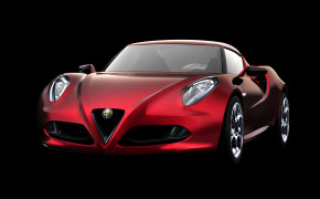 Red Alfa Romeo 4C HQ Background Wallpaper 50041