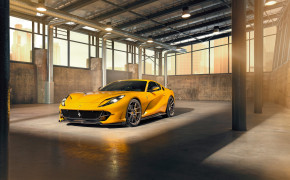 Yellow Ferrari 812 Superfast Background Wallpaper 50429