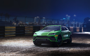 Green Lamborghini Urus SUV Background Wallpaper 50321