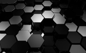 Black Hexagon HD Desktop Wallpaper 52206