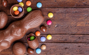 Easter Chocolate Bunny HD Desktop Wallpaper 52518