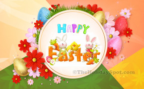 Cute Happy Easter Background Wallpaper 52466
