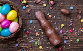 4K Easter Chocolate Bunny High Definition Wallpaper 52521