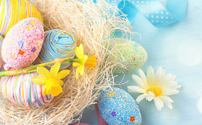 4K Colored Easter Egg Widescreen Wallpapers 52465