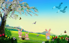 Easter Bunny Background Wallpaper 52499