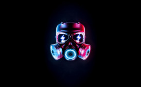 Neon Gas Mask Wallpaper 53391